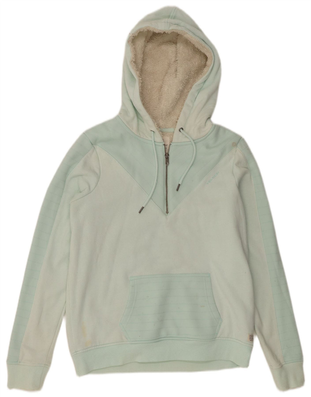 Maglione con cappuccio e zip da donna VOLCOM UK 12 Cotone verde medio