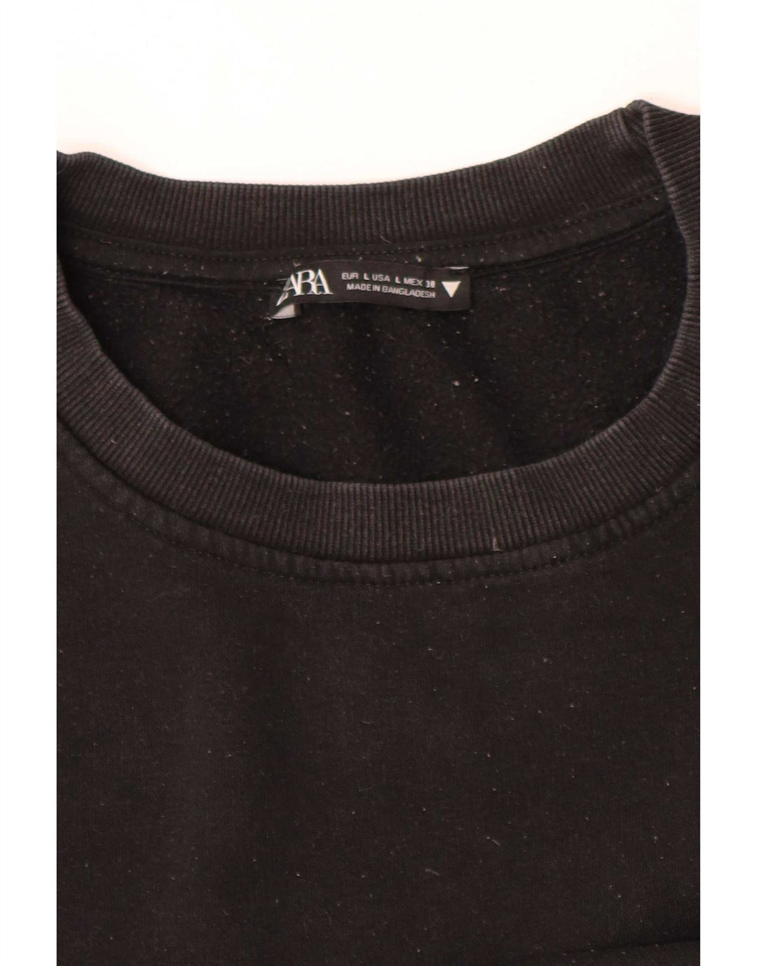Felpa corta oversize da donna Zara UK 14 grande nera