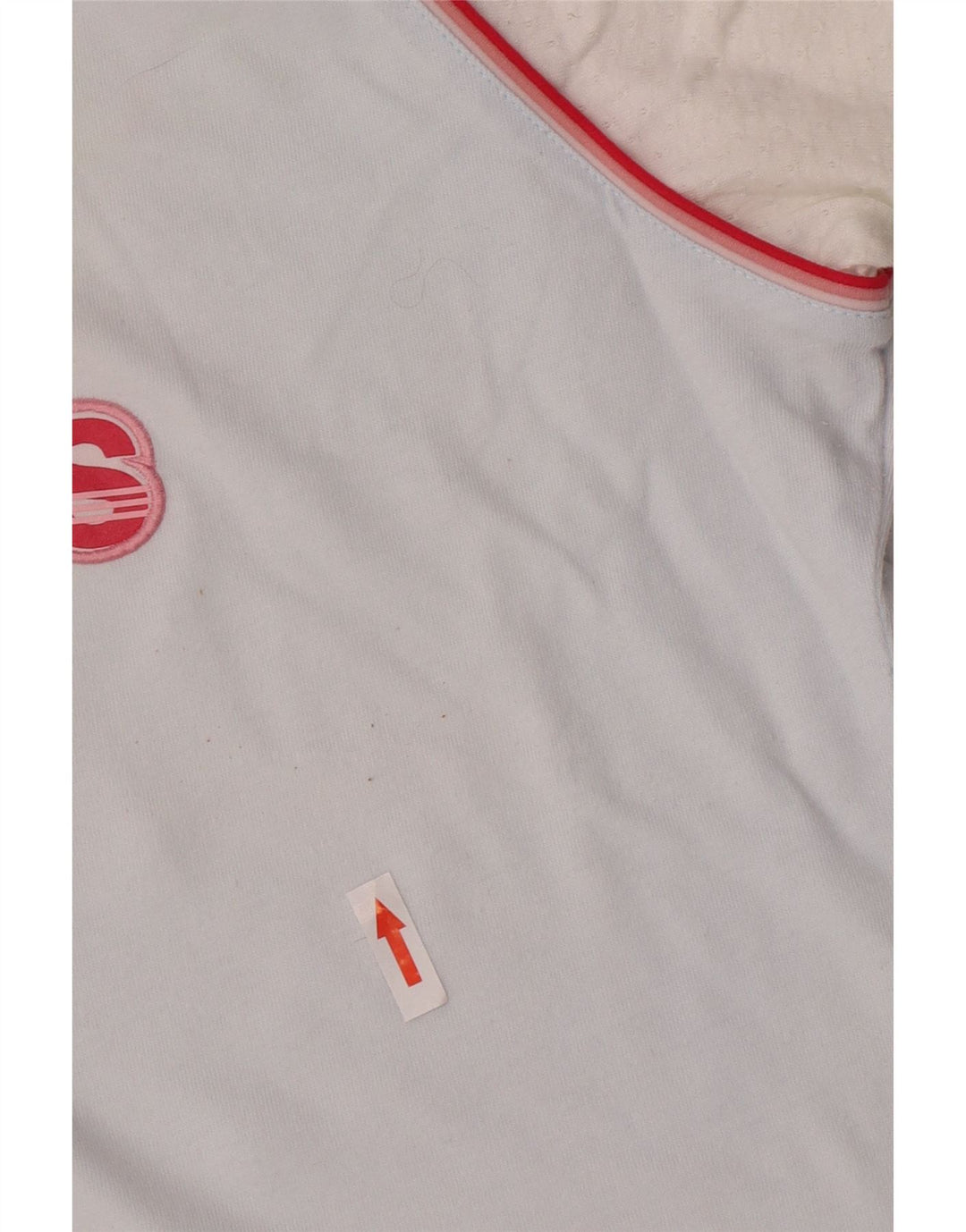 T-shirt grafica da donna Adidas Top UK 14 cotone color block blu medio