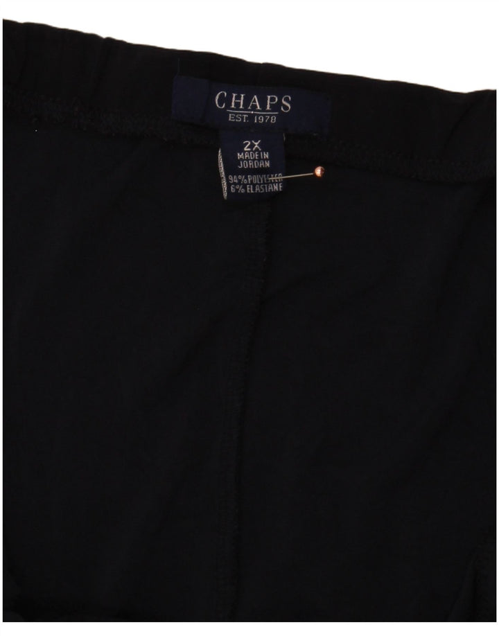 CHAPS Womens A-Line Skirt UK 20 2XL W38  Navy Blue Polyamide