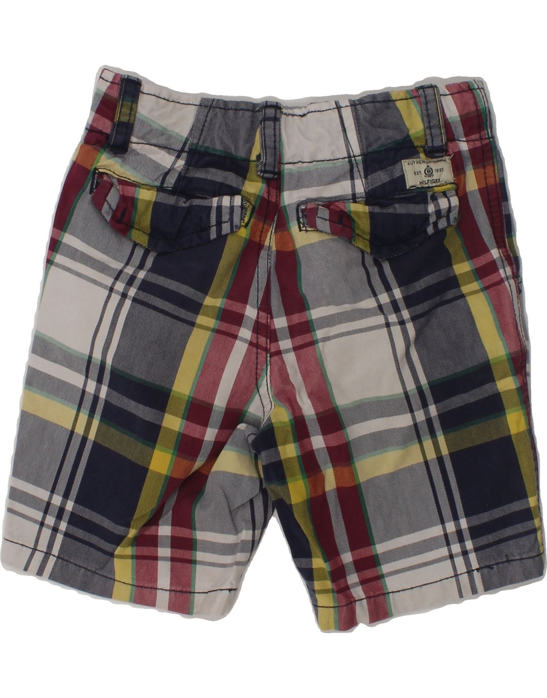 TOMMY HILFIGER Boys Casual Shorts 3-4 Years W20  Multicoloured Check Vintage Tommy Hilfiger and Second-Hand Tommy Hilfiger from Messina Hembry 