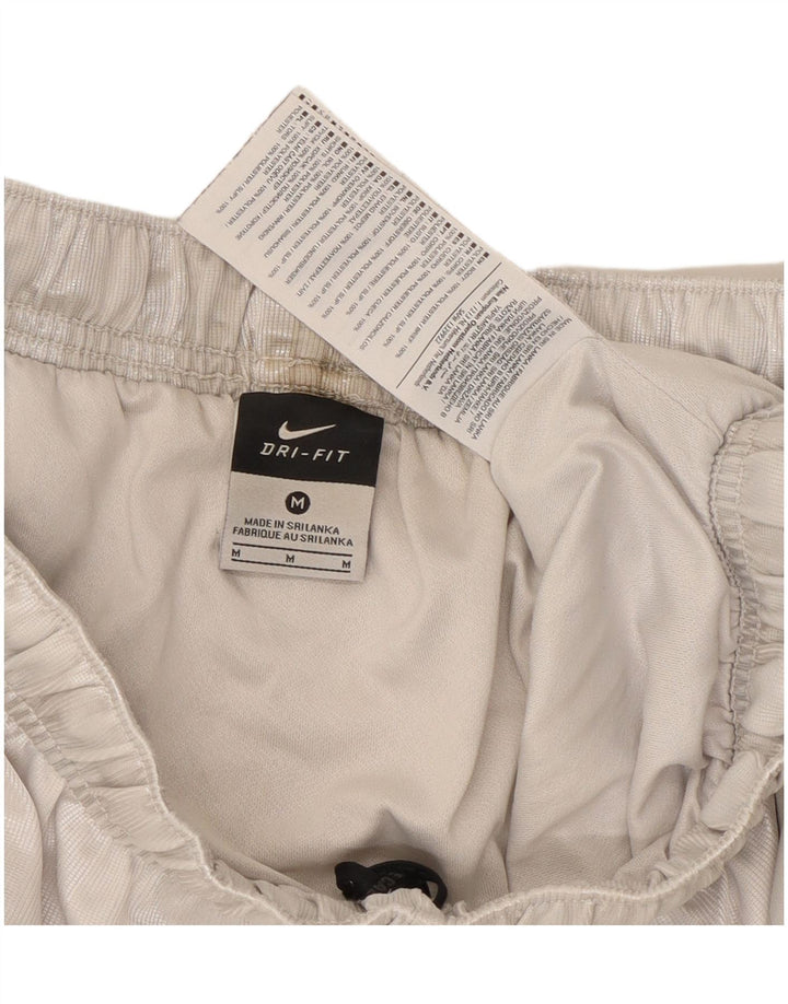 Pantaloncini sportivi Nike Dri Fit da uomo in poliestere a righe bianche medie