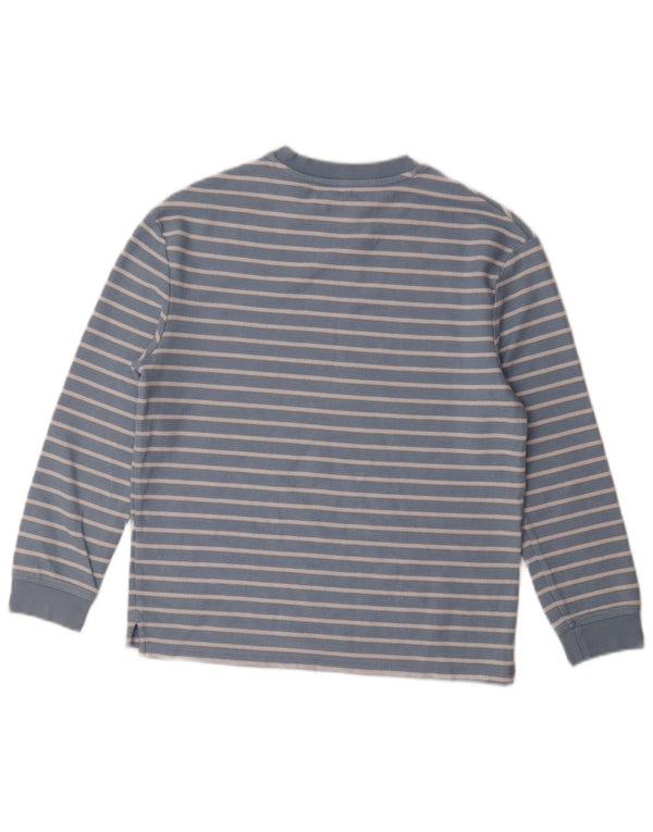 Maglietta Marks & Spencer da bambino a maniche lunghe 11-12 anni in cotone a righe blu