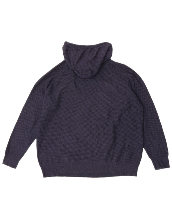 Maglione con cappuccio da donna Marks & Spencer UK 14 Viscosa blu navy medio