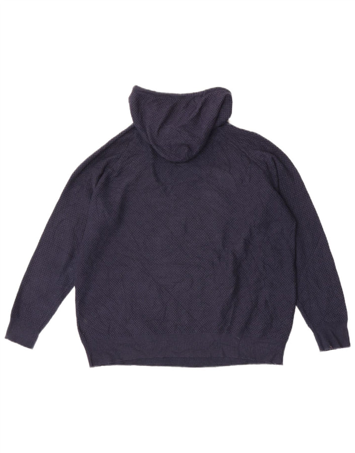 Maglione con cappuccio da donna Marks & Spencer UK 14 Viscosa blu navy medio