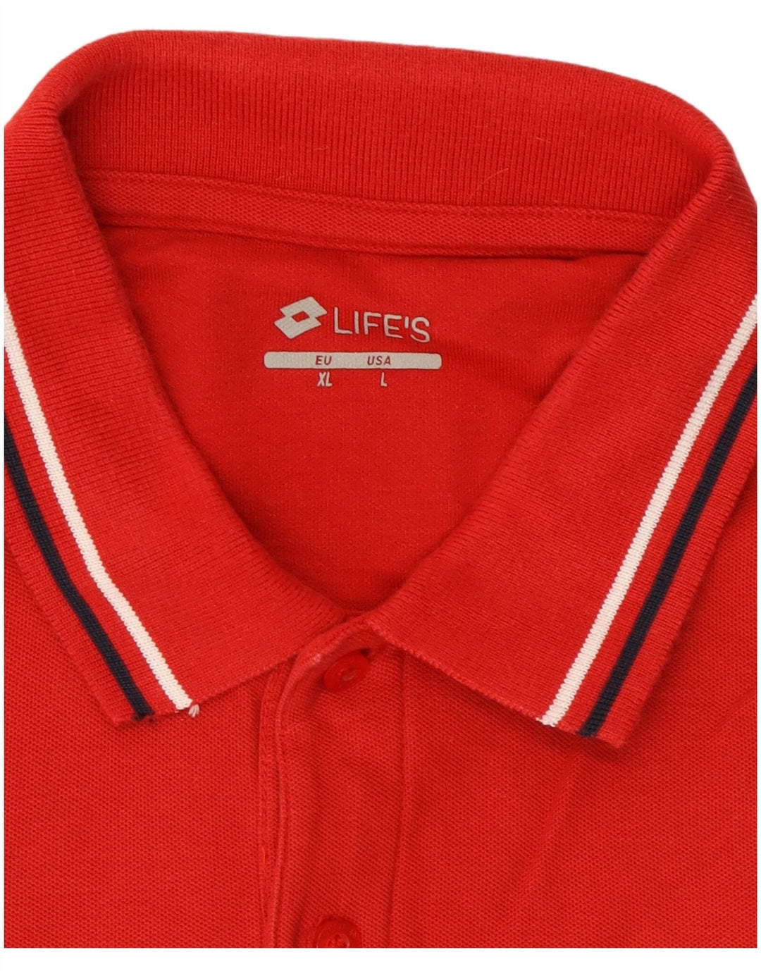 Polo da uomo Lotto Large in cotone rosso