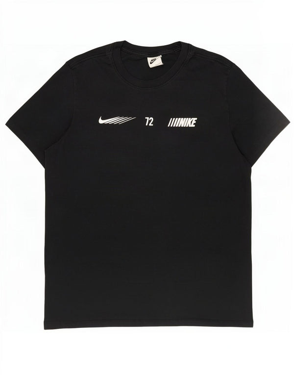 T-shirt grafica da uomo Nike Top grande in cotone nero