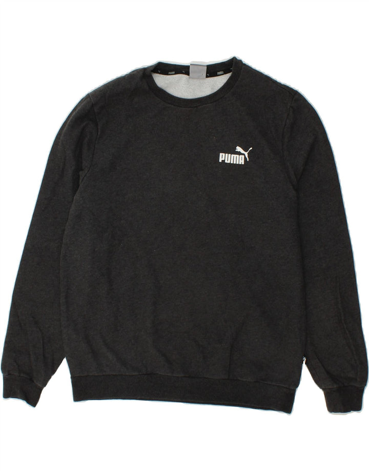 PUMA Mens Sweatshirt Jumper Medium Grey Cotton Vintage Puma and Second-Hand Puma from Messina Hembry 