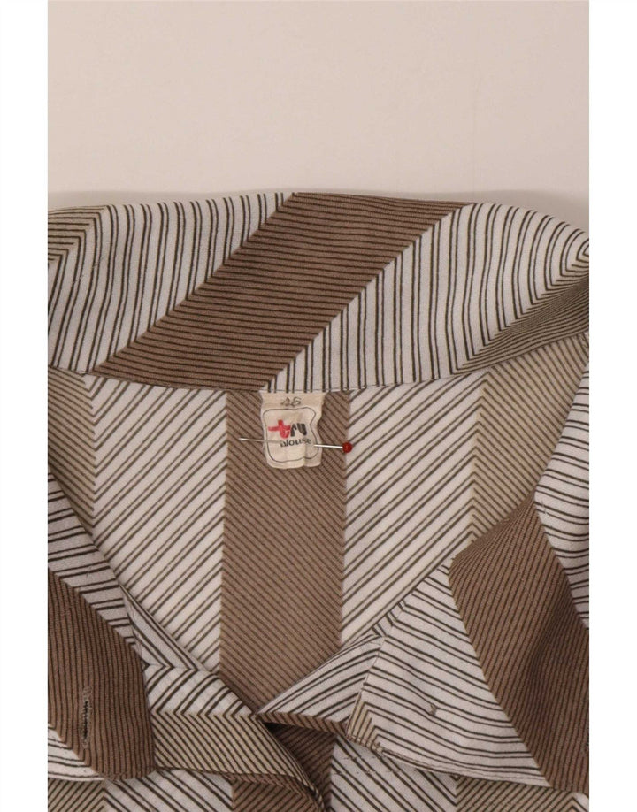 Maglietta pullover da donna Tru EU 46 XL Poliestere a righe marrone