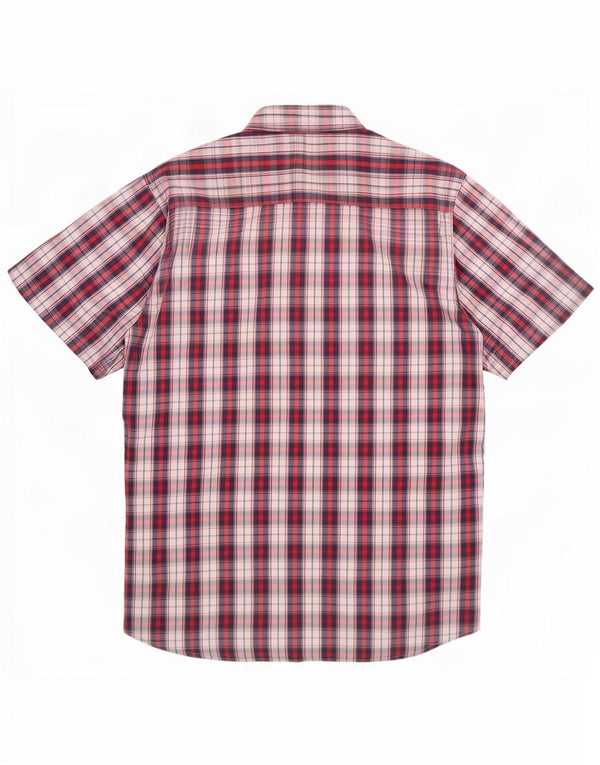 Camicia a maniche corte da uomo Carrera 2XL scozzese multicolore