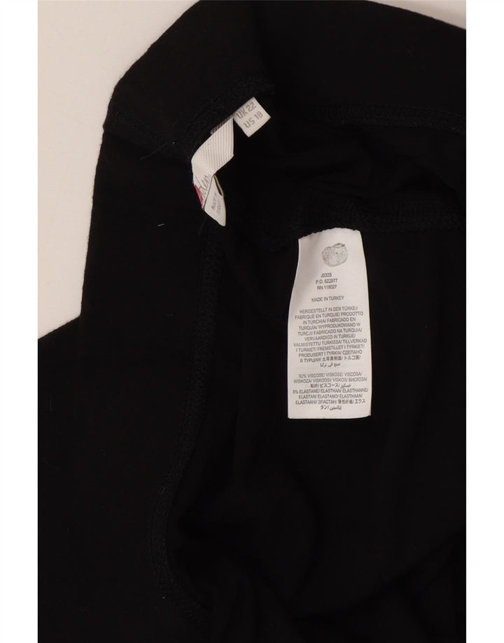 Leggings da donna Marks & Spencer UK 22 3XL Viscosa nera