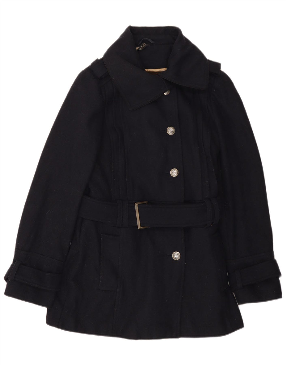 Soprabito da donna Topshop UK 14 lana blu navy medio