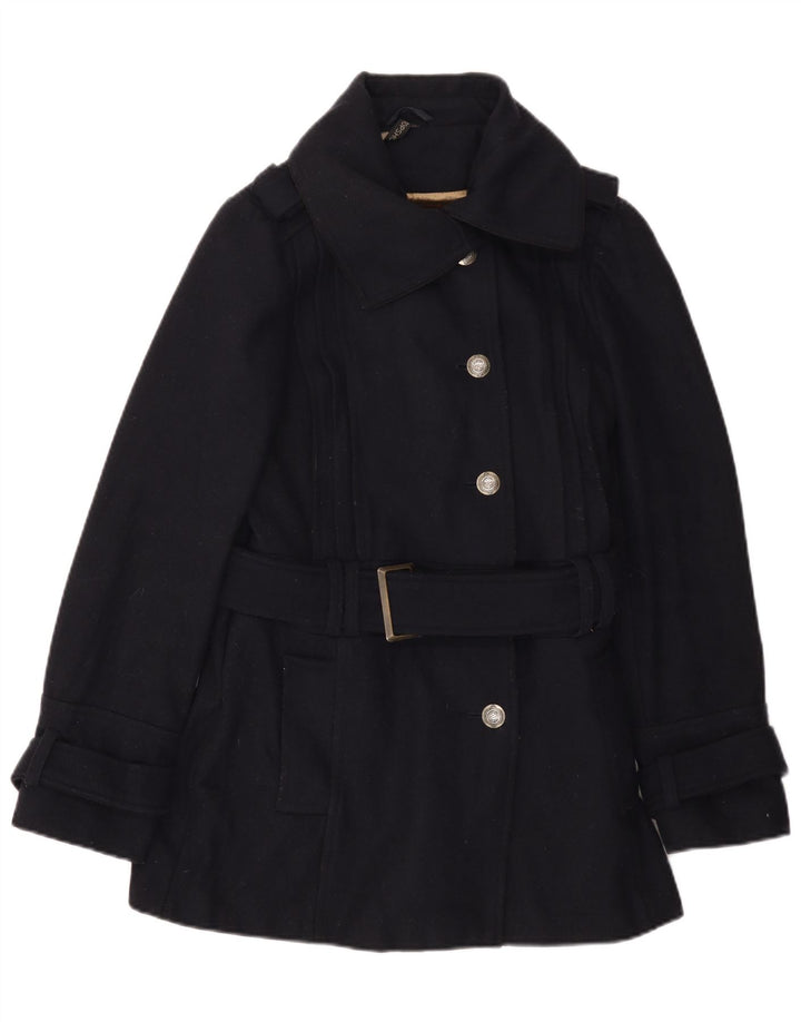 Soprabito da donna Topshop UK 14 lana blu navy medio