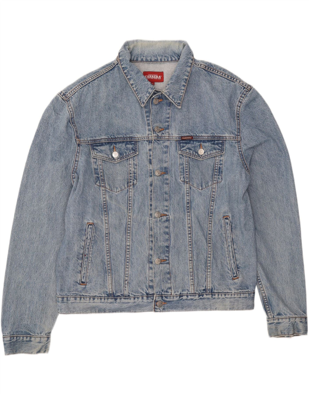 CARRERA Mens Denim Jacket UK 42 XL Blue Vintage Carrera and Second-Hand Carrera from Messina Hembry 