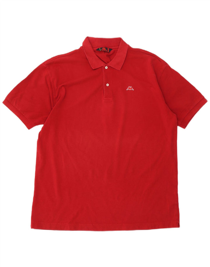 Polo Kappa Uomo 3XL Cotone Rosso