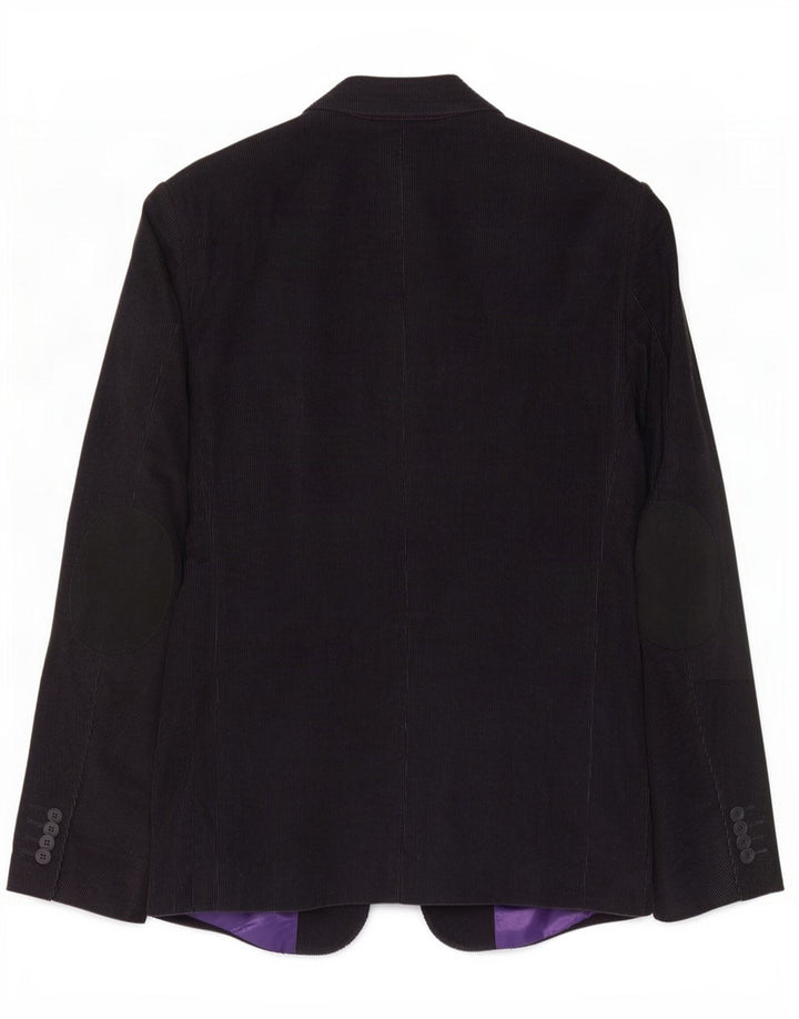 Giacca blazer da uomo in velluto a coste a 2 bottoni Feraud UK 40 grande cotone blu navy