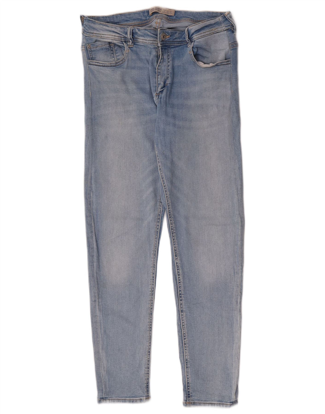 Jeans slim da donna Zara EU 42 Large W32 L27 Blu