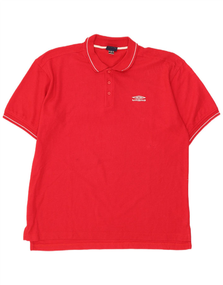 Polo Umbro da uomo XL rossa in poliestere