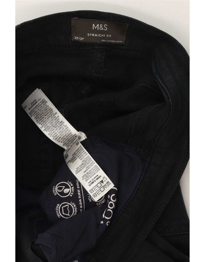 Jeans dritti da uomo Marks & Spencer W32 L31 cotone nero