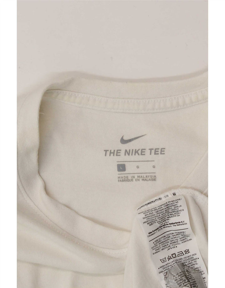 T-shirt da uomo Nike Top grande in cotone bianco