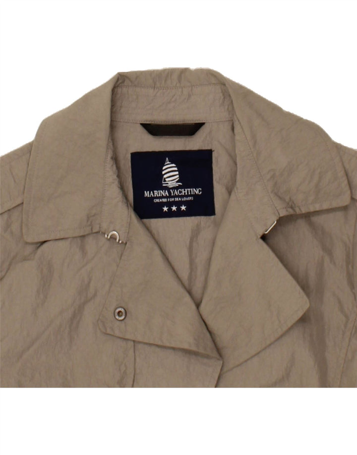 MARINA YACHTING Womens Trench Coat UK 10 Small Grey Polyamide Vintage Marina Yachting and Second-Hand Marina Yachting from Messina Hembry 