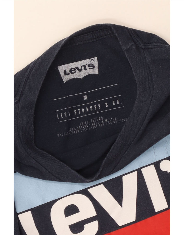 T-shirt grafica da uomo Levi's Top in cotone blu navy medio