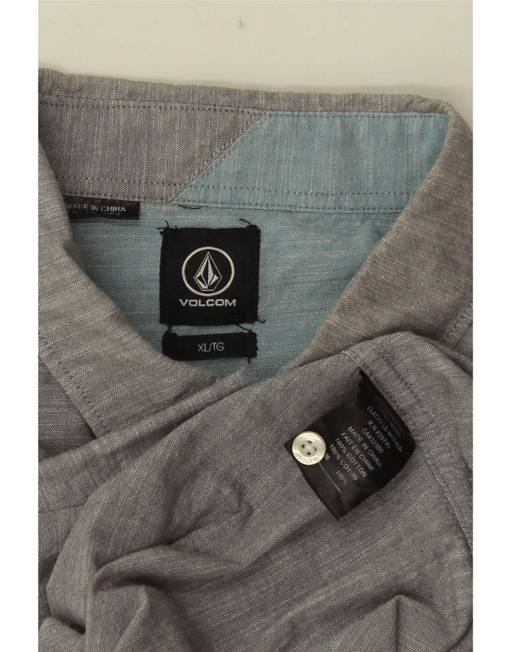 Camicia da uomo Volcom XL in cotone grigio