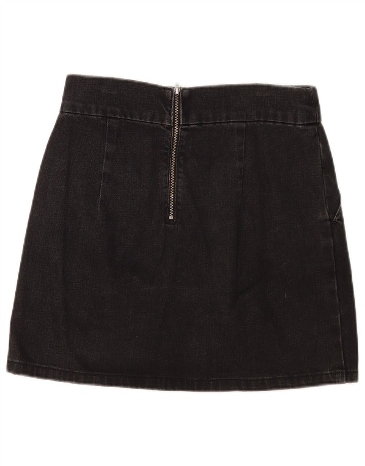 Mini gonna di jeans da donna Topshop W28 cotone nero medio