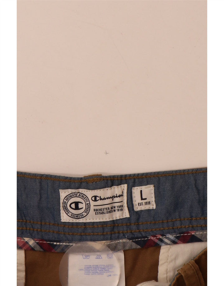 Pantaloncini cargo da uomo CHAMPION grandi W36 in cotone beige