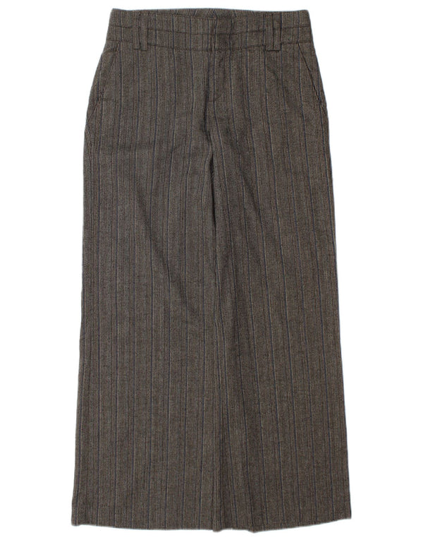 Pantaloni casual a gamba larga da donna Stefanel EU 34 XS W25 L28 Marrone a righe