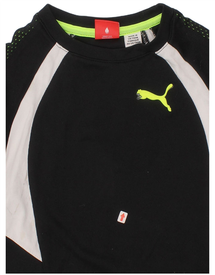 Maglietta Puma da bambino 4-5 anni in poliestere color block nero