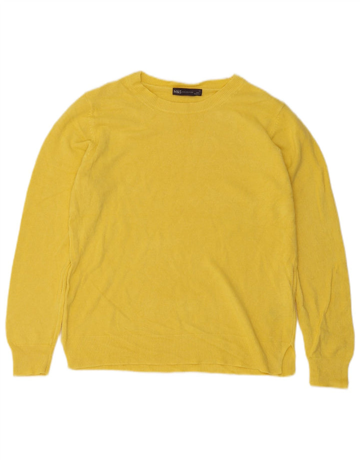 Maglione maglione con scollo a barca da donna Marks & Spencer UK 14 giallo medio