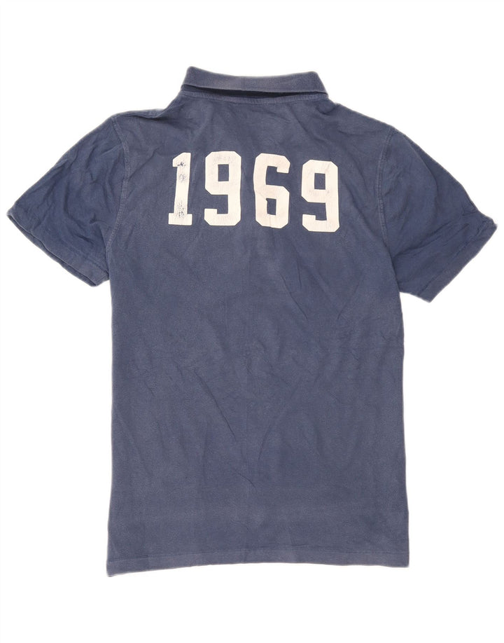 Polo grafica da uomo Gap in cotone blu medio