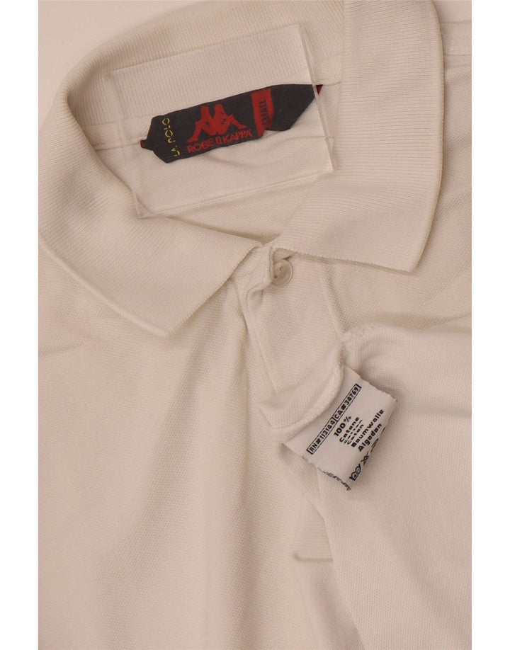 Polo Kappa Uomo Small Bianca In Cotone