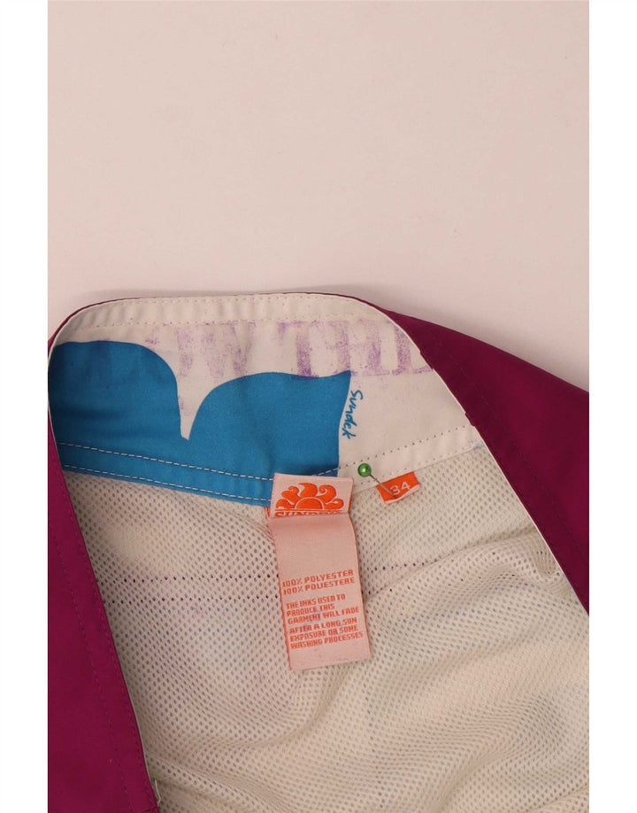 Pantaloncini da bagno da uomo Sundek grandi in poliestere floreale bianco