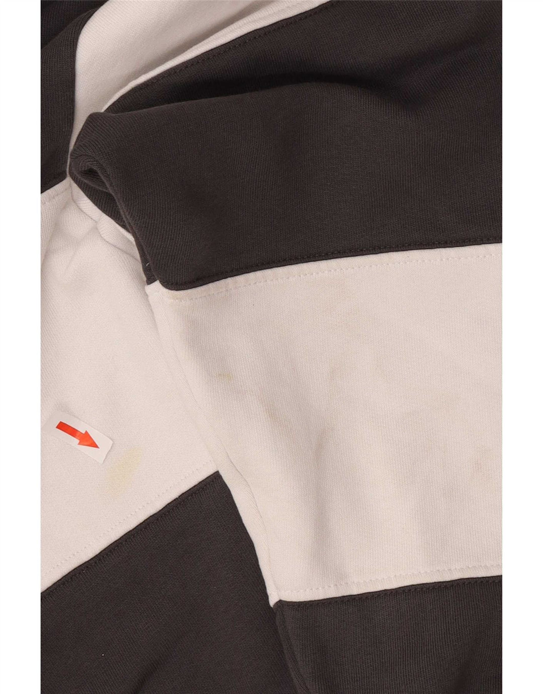 Levi's Donna Felpa Corta Oversize Maglione UK 14 Medio Nero a Righe
