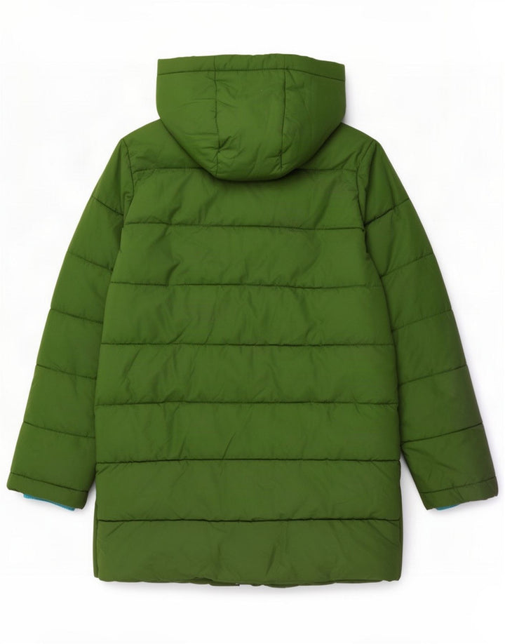 Cappotto imbottito con cappuccio per ragazze White Stuff 9-10 anni Poliestere verde