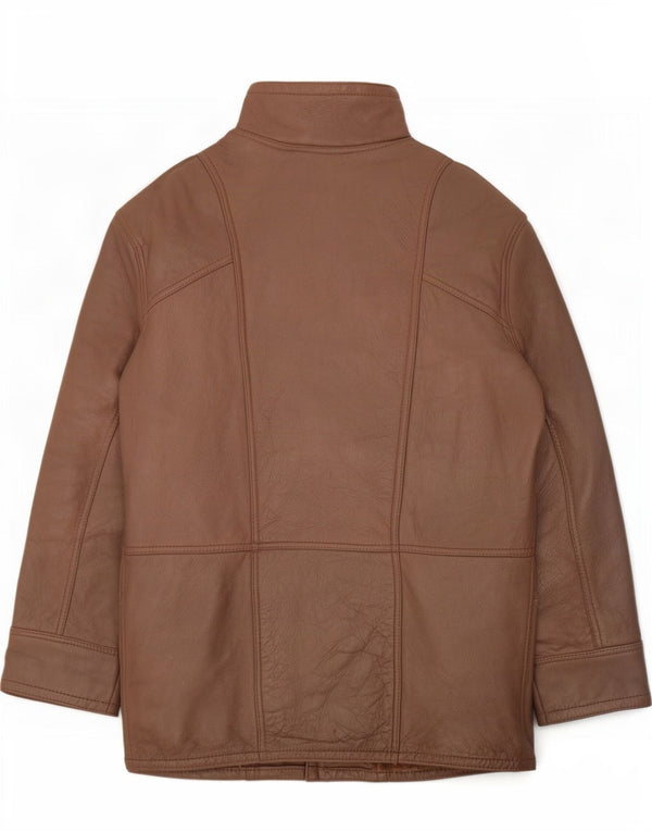 Giacca in shearling vintage da donna UK 14 Marrone medio