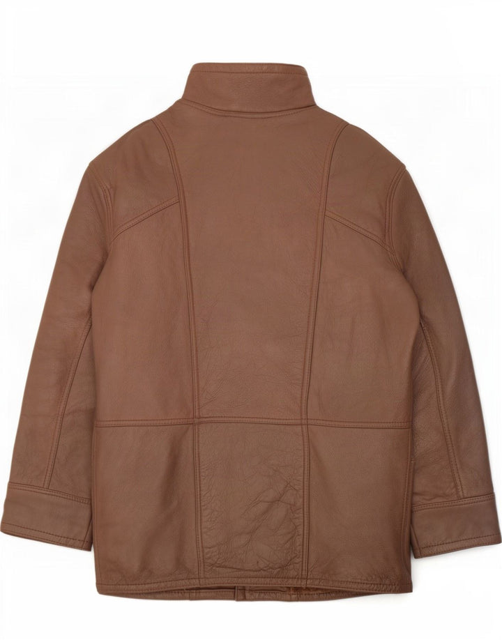 Giacca in shearling vintage da donna UK 14 Marrone medio