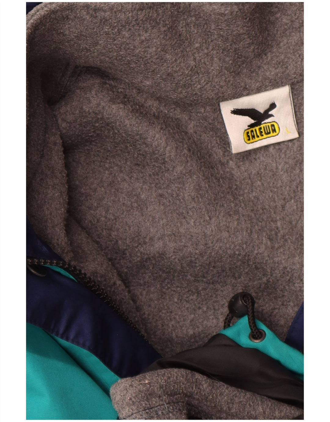 Giacca a vento da uomo SALEWA UK 40 Large Blu Colourblock in poliammide