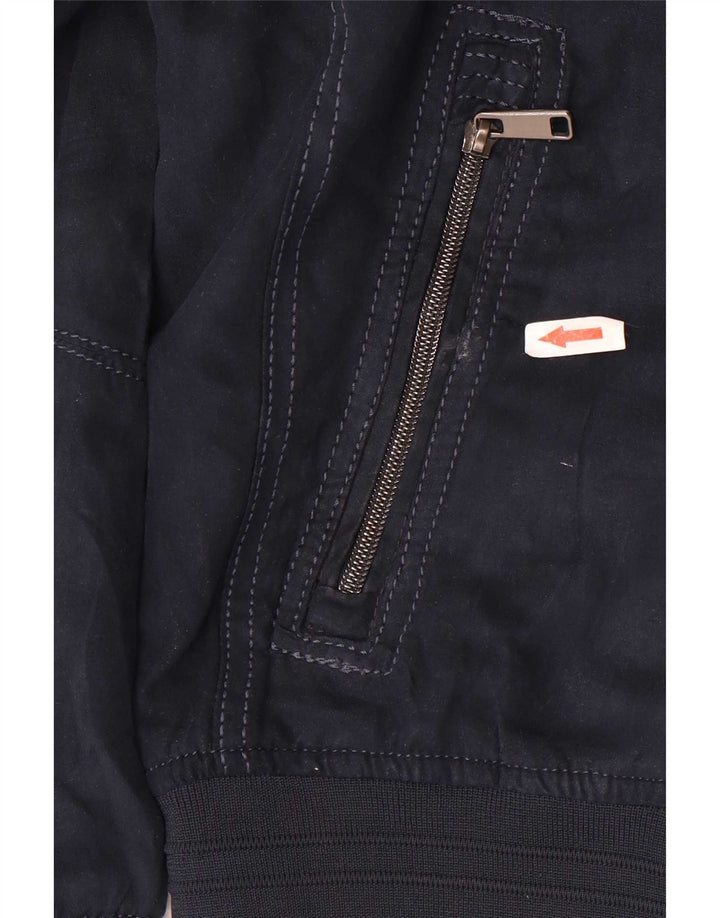Giubbotto bomber da uomo Zara UK 36 piccolo poliestere blu navy