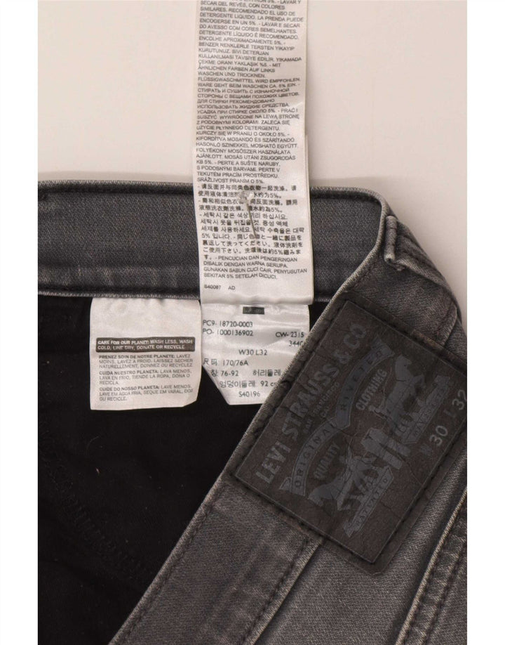 Jeans slim da donna Levi's W30 L29 cotone grigio
