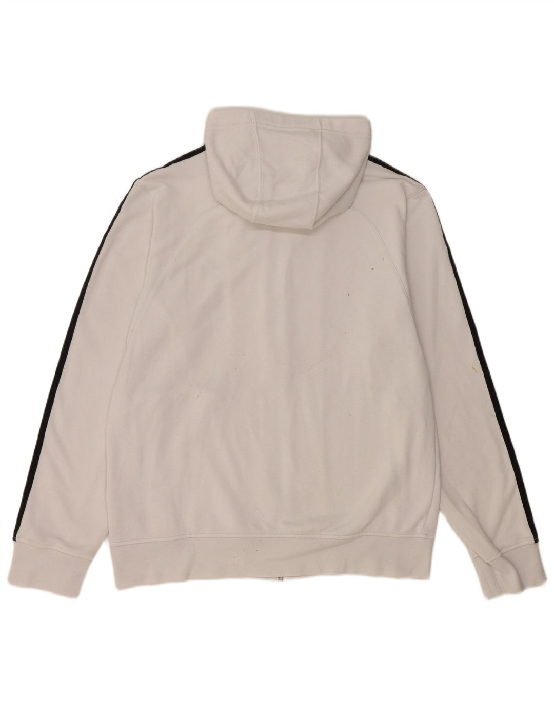 Maglione con cappuccio e zip grafica da uomo Adidas in cotone bianco medio