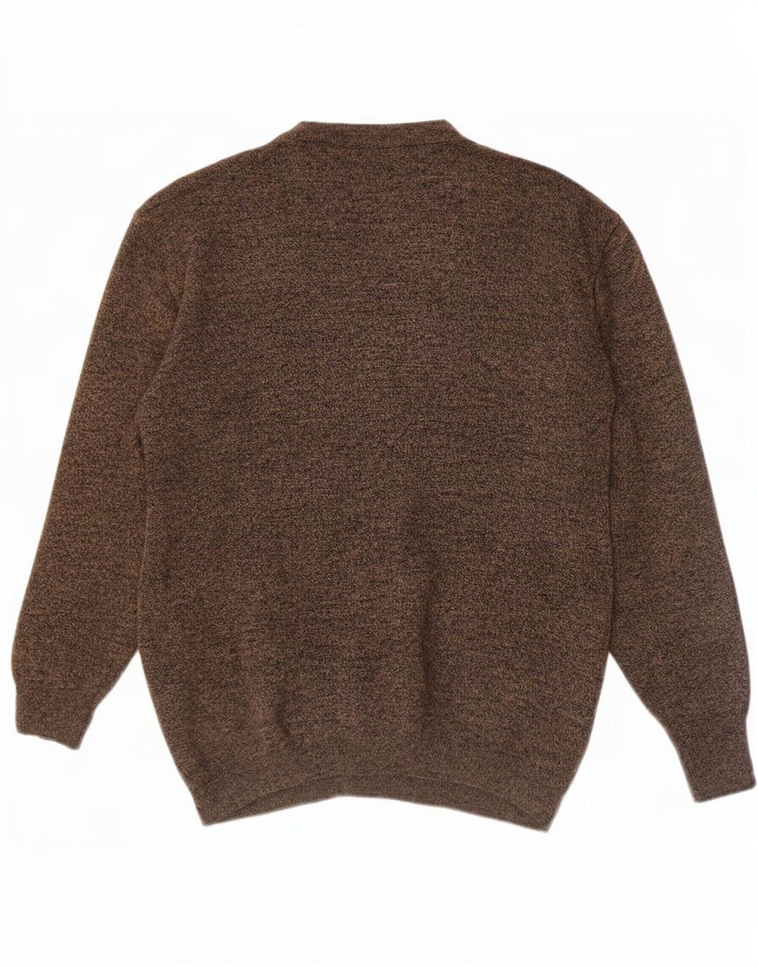 Maglione cardigan da uomo vintage grande lana geometrica marrone