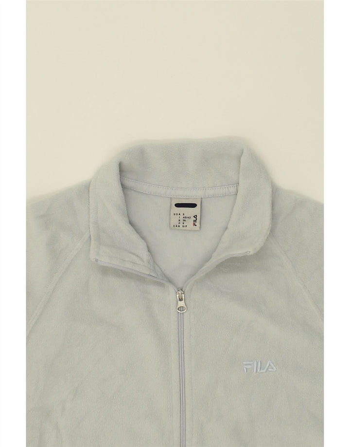 FILA Womens Fleece Jacket UK 10 Small Blue Polyester Vintage Fila and Second-Hand Fila from Messina Hembry 