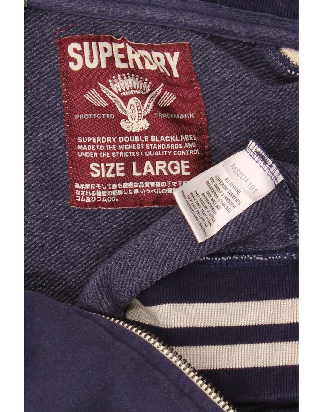 Giacca da tuta grafica da uomo SUPERDRY grande color block blu navy