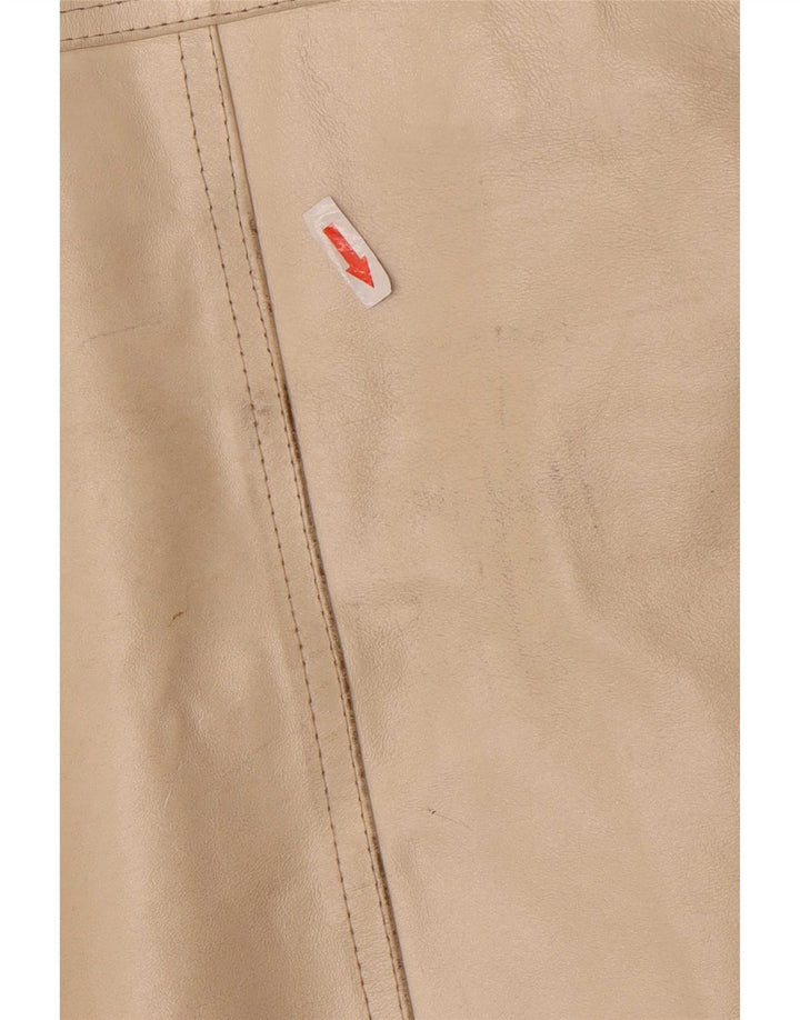 Giacca In Pelle Donna Pinko IT 42 Beige Medio