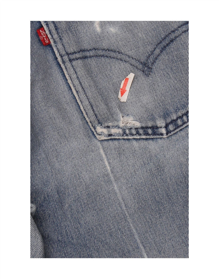 Jeans dritti effetto invecchiato da donna Levi's W28 L32 cotone blu