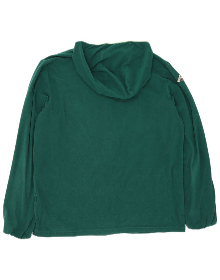 Giacca in pile con cappuccio da uomo KAPPA UK 40 Large Verde