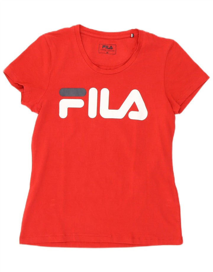 Maglietta grafica da donna Fila Top UK 12 rossa media